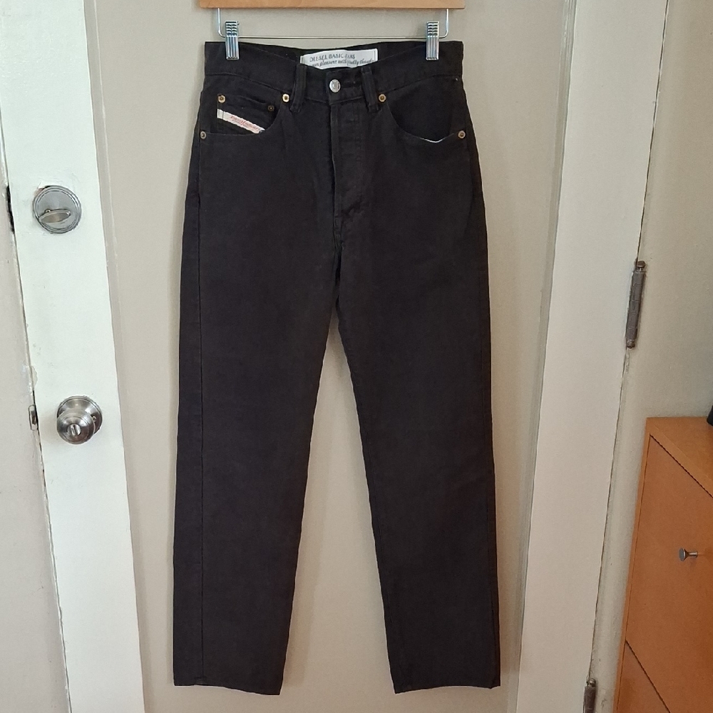 Diesel Keetar Black Straight-Leg Button Fly Jeans_1